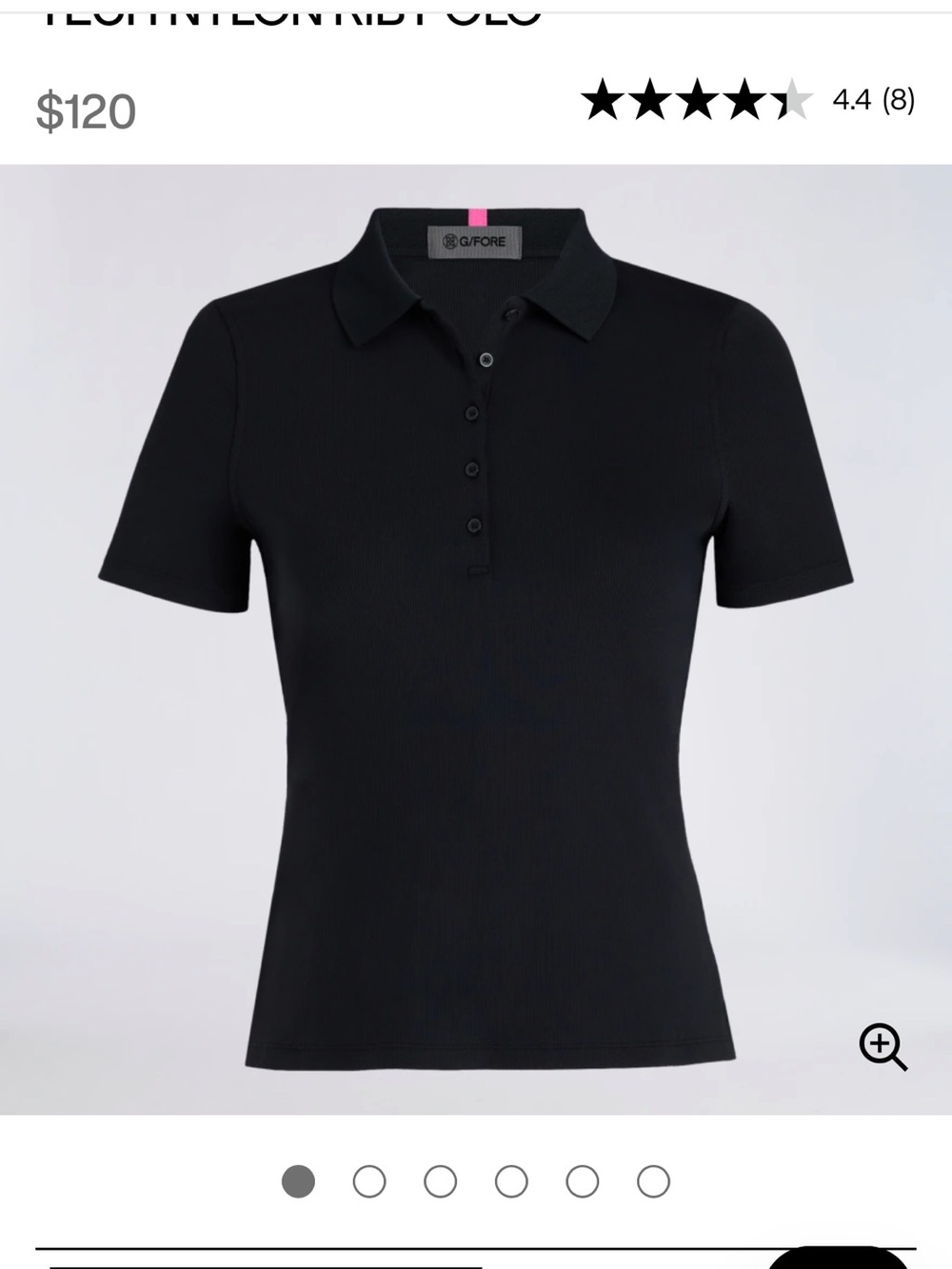 Peter Millar Women's Tech Nylon Black Short-Sleeve Button-Down Polo